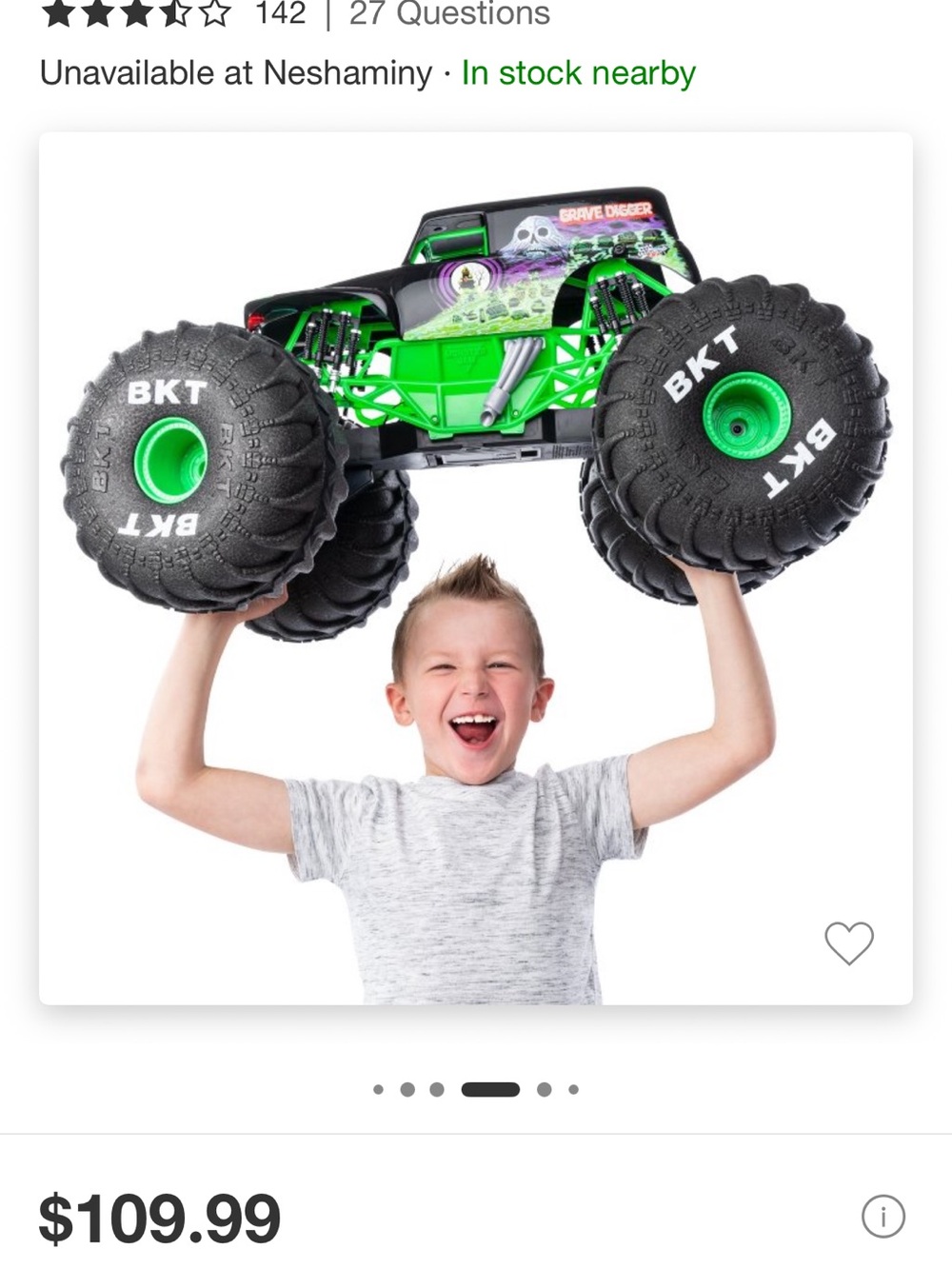 Grave Digger Monster Truck Toy - Green and Black RC Style